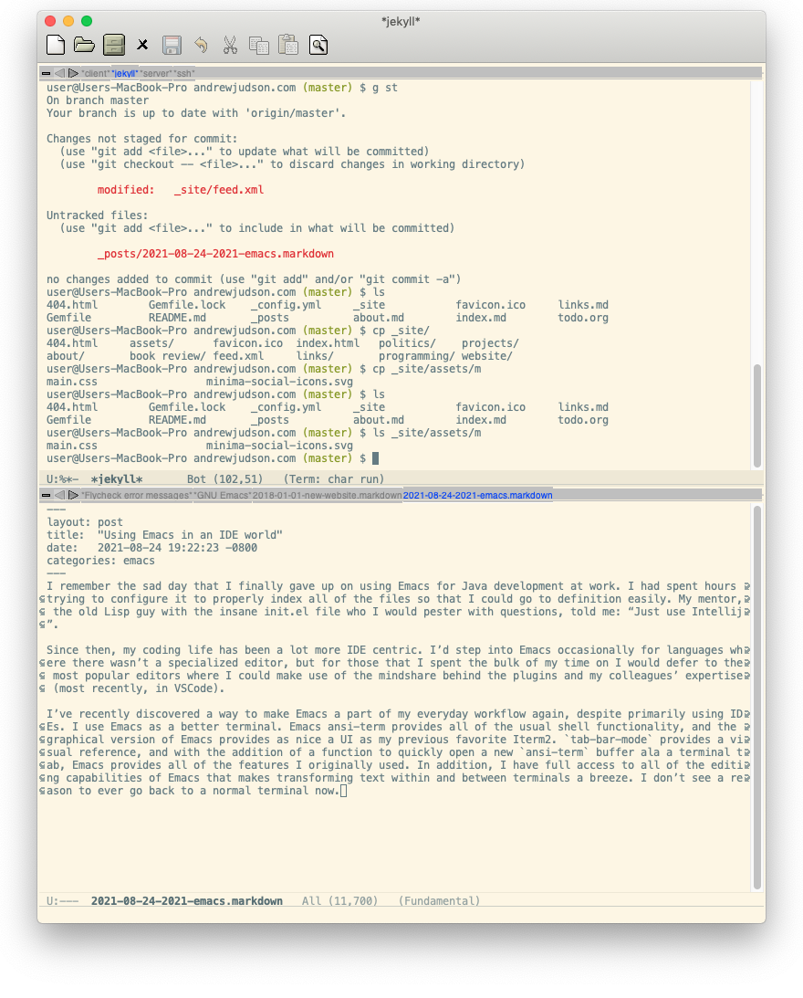 Emacs is a better terminal